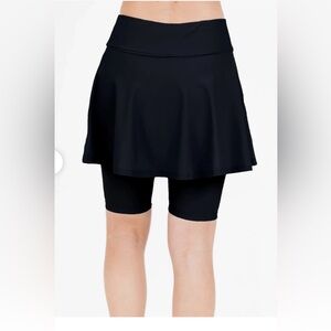Modli midi skort NEW sz XL tennis skirt NWT black mid length pickleball swim